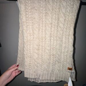 Frye Cream Cable Knit Scarf